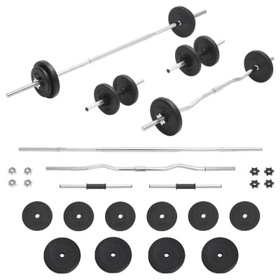 NNEVL Barbell and Dumbbell Set 30 kg-0