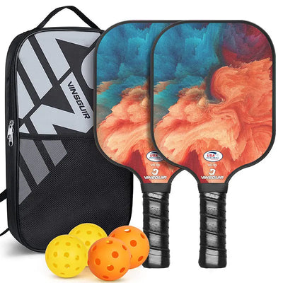 NNEDSZ Vintage Fiberglass Pickleball Paddle Set - Vibrant Design for Enhanced Gameplay-0